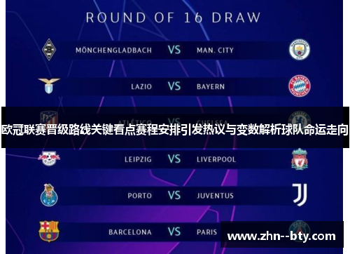 欧冠联赛晋级路线关键看点赛程安排引发热议与变数解析球队命运走向